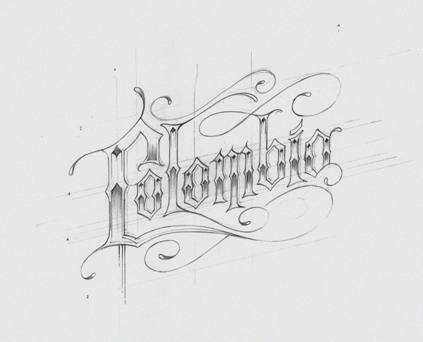 tatuajes  letras dibujo gris colombia typografia
