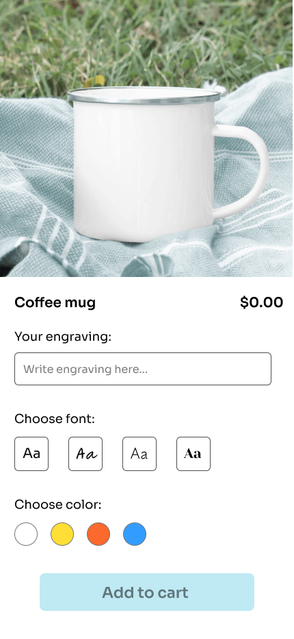 UI ux UI/UX app design Customize mug design product Mockup DailyUI