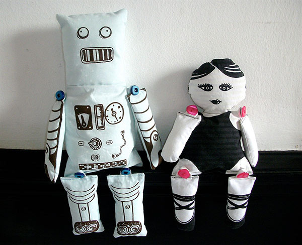 toys robot dolls stuffed dancer Screenprinting