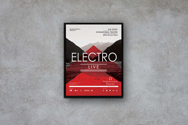 Mẫu Electro Music -Flyer
