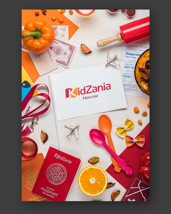kidzania menu design and photo