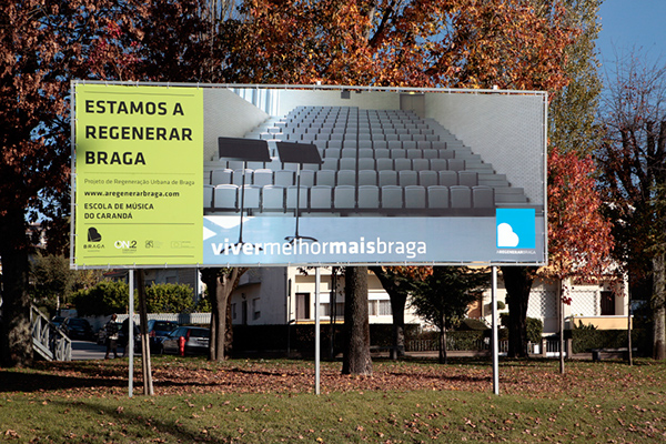 Braga communication plan Urban Regeneration historical center public space information city communication environmental design Billboards tripledesign tripledesign.pt