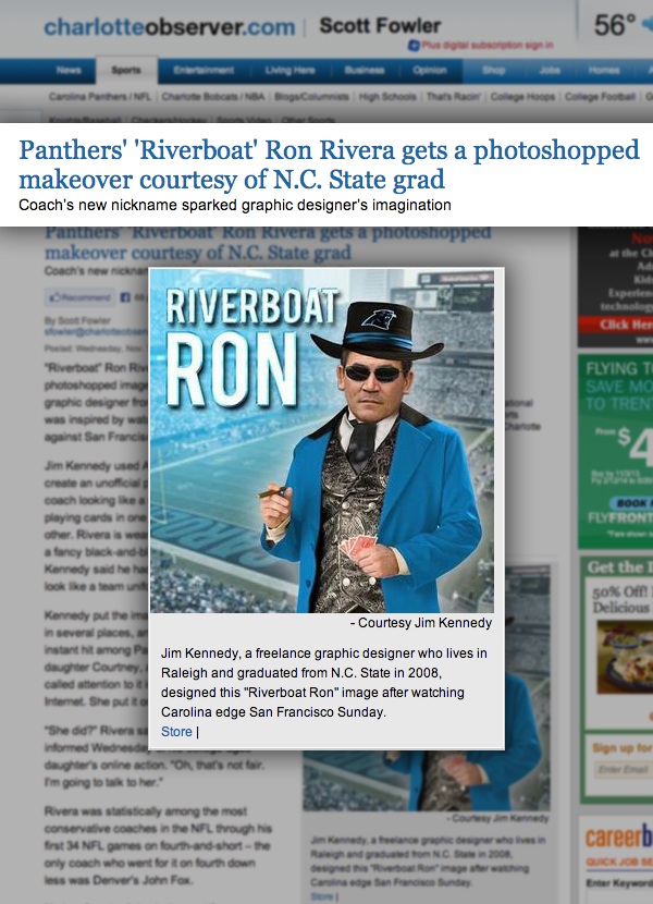 carolina panthers Carolina Panthers nfl football Coach riverboat gambler Rivera ron american football photoshop jim kennedy