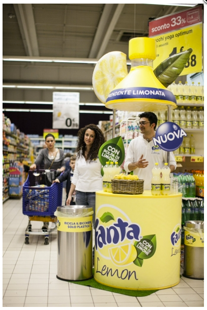 fanta lemon Coca Cola tour sampling Event design Italy beverage Experience launch engage
