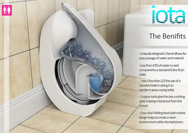 toilet fold Fold Up folding iota space saving bathroom water reducing Innovative Huddersfield water Space 