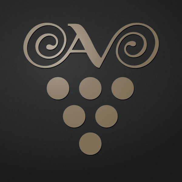 wine vine grapes ligature Logotype Logo Design logo