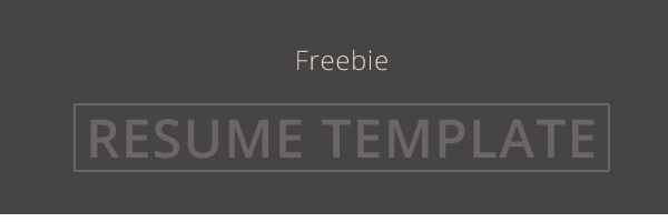 Resume free CV freebie template