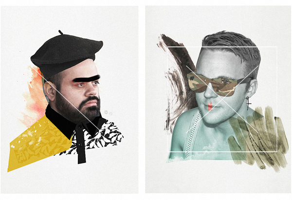 mixed media Prince Lauder collage beauty fashion illustration art lauder