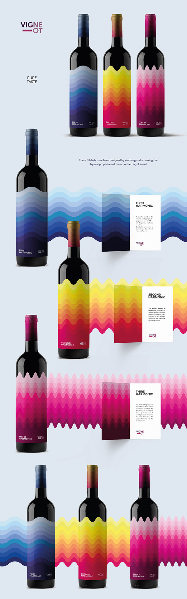 Wine Label - 3 Bottles Design