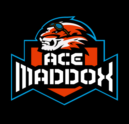 ace maddox vector Icon identity logo Gaming flying tigers air combat design legando