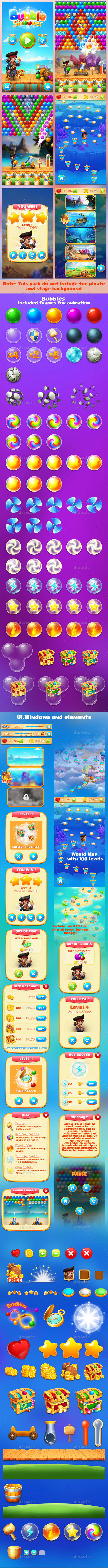 Bubble Shooter - Game Assets bubble Shooter game assets 2D Window sweet mobile