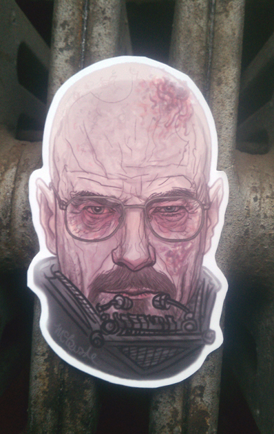 star wars  breaking bad  darth vader  walter white  Empire  science fiction  poster  print giclee design surreal portraits people characters Armor