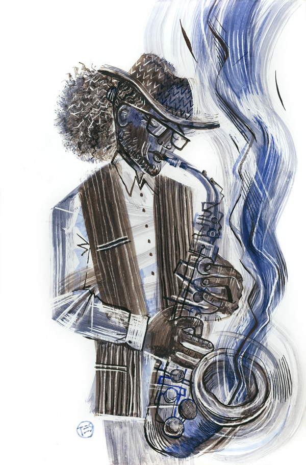 jazz music artwork ILLUSTRATION  Music illustration Drawing  музыка