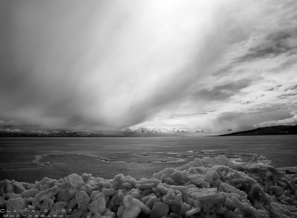 utah infrared IR digital Landscape black & white desert mountains valleys west desert great salt lake