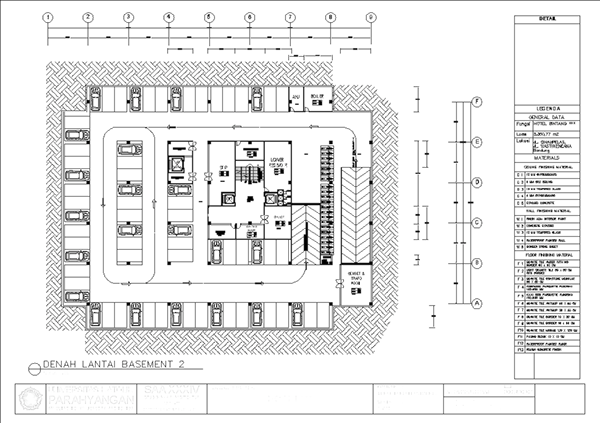 Gambar Kerja Denah Basement