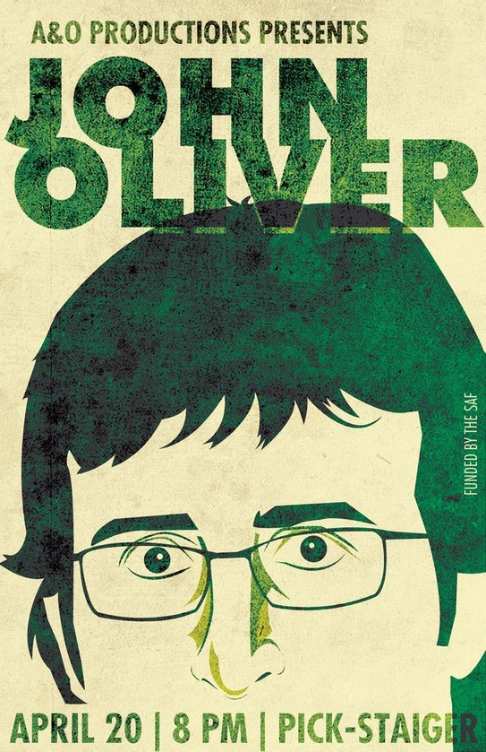 john oliver A&O Productions northwestern university comedy  poster