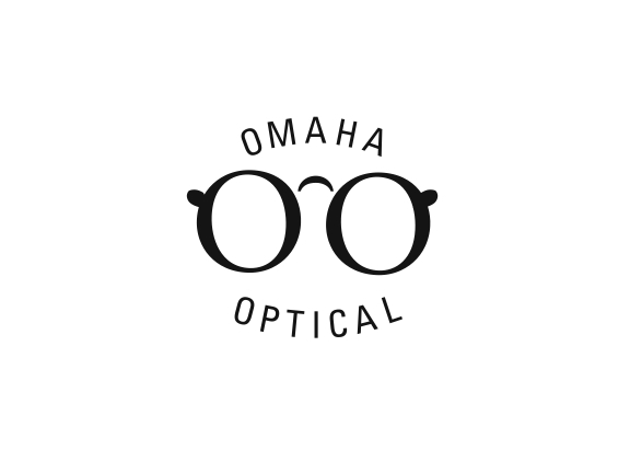 logo direct mailer optometry Type Based Logo vision glasses eyewear Promotional material Omaha optical