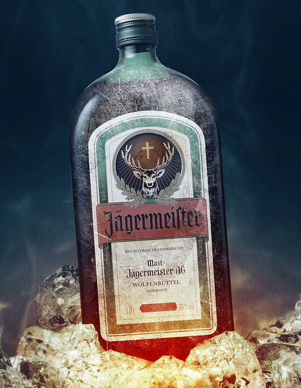 Jagermeister Bottle With Frosted Look Designed By Igor Bubel