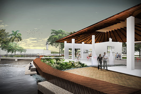 riverfront Landscape heritage buildings Competition