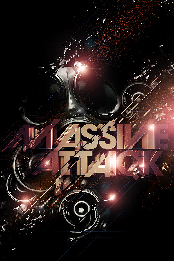 Demen1 3D Massive Attack typography  