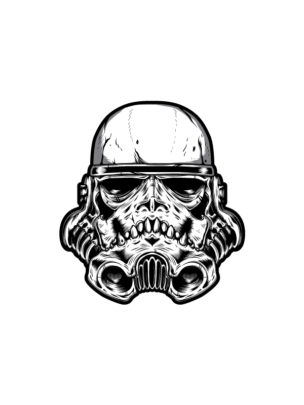 vector Illustrator Starwars stormtrooper Tie Fighter darth vader star wars skull boba fett
