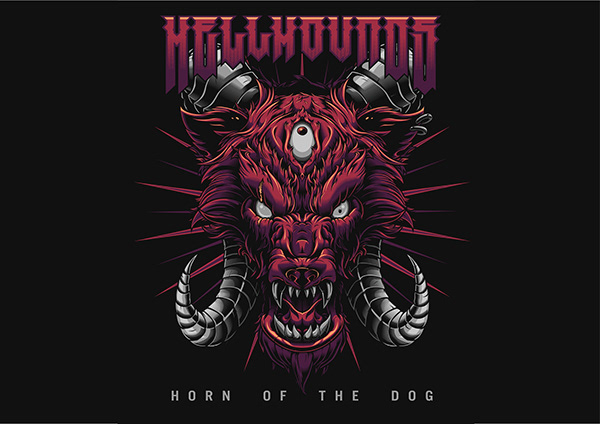 Hell Hound Illustration & T-shirt Design