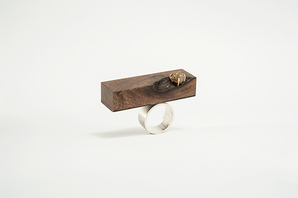 wood reticulation Natural Stone ring earrings brooch gold leaf jewelry Necklace rough diamond natural etched aquamarine