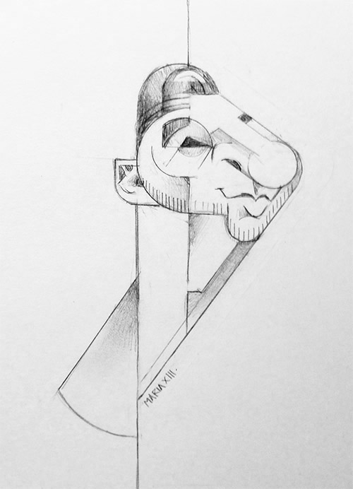pencil caricature   geometry technical geometric portrait minimal lineart blackandwhite