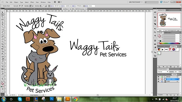 Waggy Tails Pet Services Logo Creation On Behance