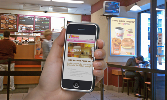 digita imaging kiosk design Dunkin Donuts Mobile app app design Application Design iphone app