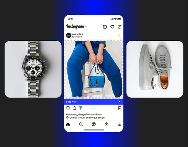 Instagram ads post in the feed mockup