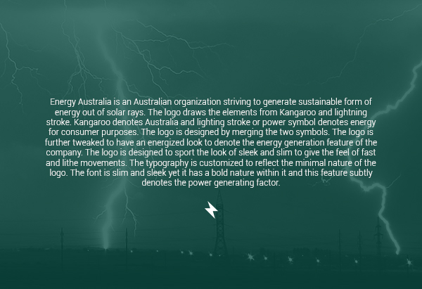 logo kangaroo energy eco Australia storm green Logo Design vintage Unique mark rose thunder elegant lightning