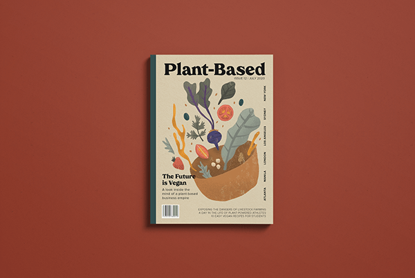 Plant-Based Food Magazine Cover