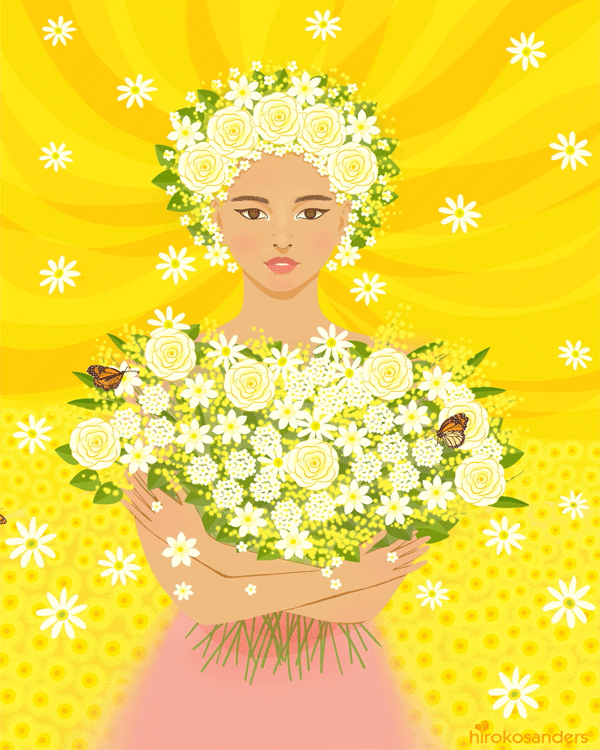 flower girl gif animation
