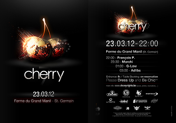 Event  cherry cherrynight discoball dj Partys flyers Flash lighting