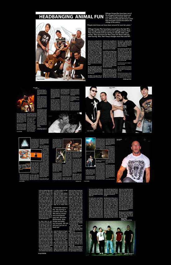 magazine layout Decibel Magazine