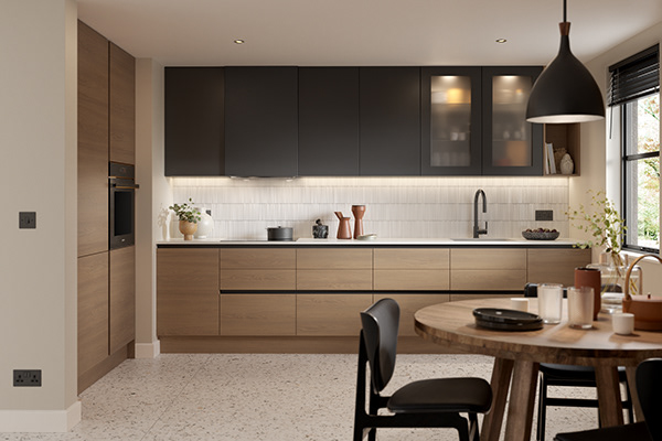 Sophisticated Kitchen & Living Space CGI