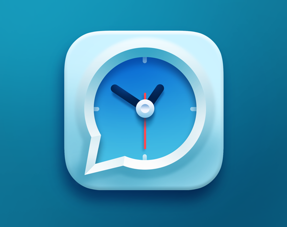 clock icon design  iOS icon iphone icon speaking clock