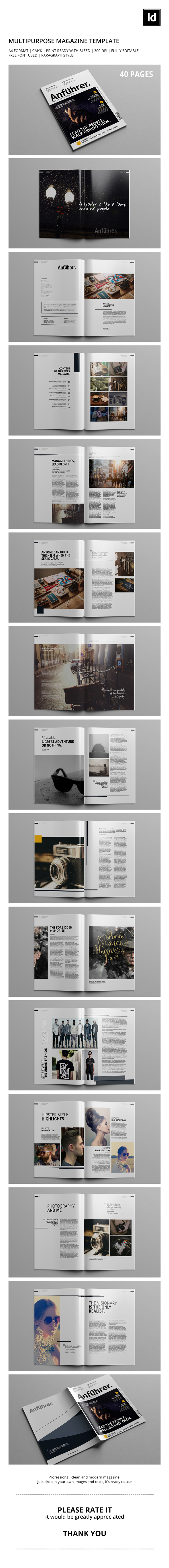 a4 brochure business catalog clean corporate design editable editorial elegant InDesign layered letter