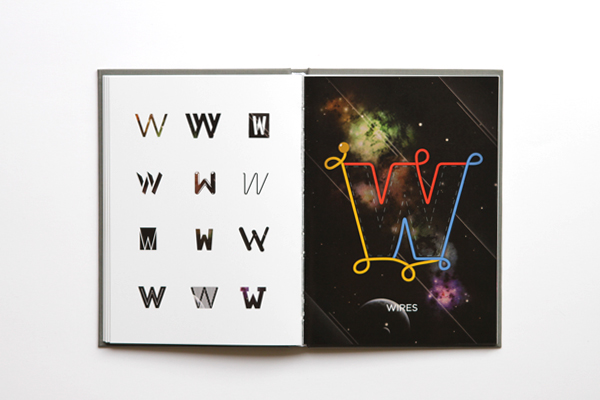 book alphabet design negative Space  negative space illustrations type