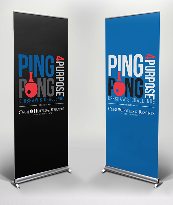 charity pingpong claytonkershaw challenge tees paddles merchandising banners organization baseball sports nonprofit