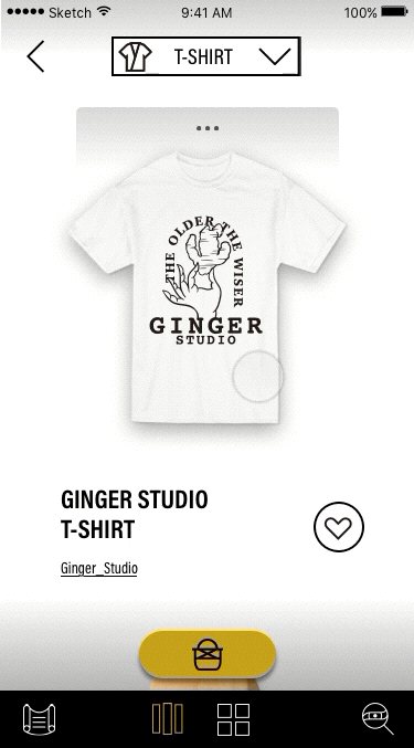 branding  UI/UX graphic chinese Clothing online store app identity ginger studio