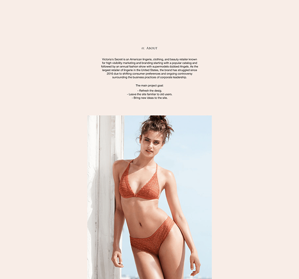 Victoria's Secret — site redesign