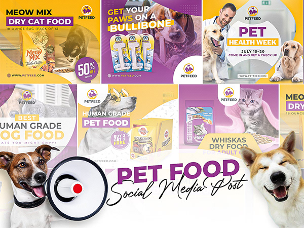 Pet Social Media Post l Pet Food Web Banner
