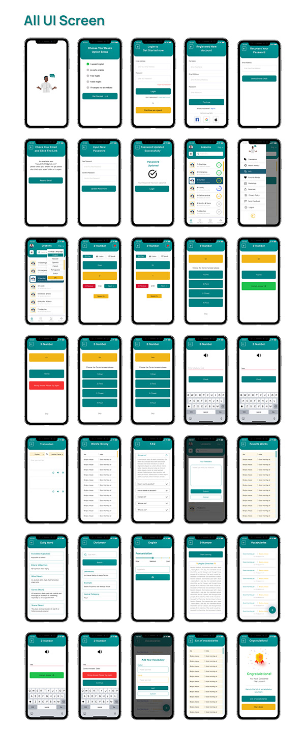 Langaj: Language Learning Mobile App UI UX Case Study