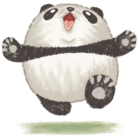 Panda  animal bear cute happy smile Love joy giant panda