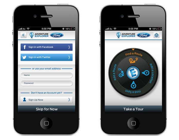 Ford Cars mobile Mobile Application design