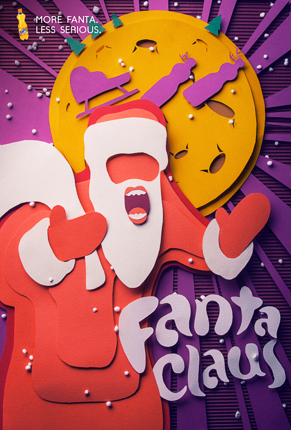fanta handmade bright santa maria claus Muerte paper Fun drink poster bottle gif collage happy