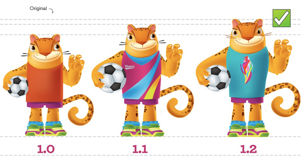 Olympics Costa Rica Mascot Character jaguar central america