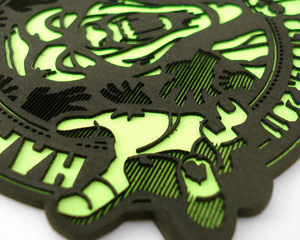 Laser-Cut laser Coasters Halloween zombie Custom frankenstein creature skull vector